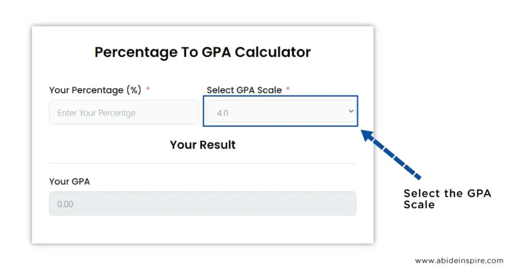 Select the GPA Scale
